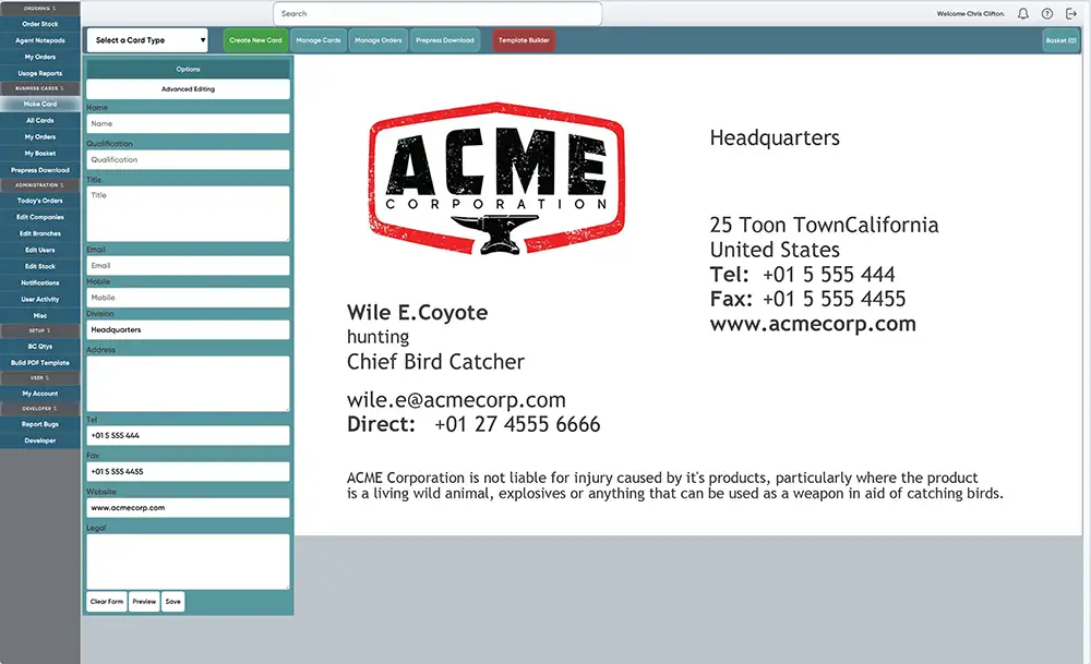 Business Cards Online Alliance Online Ordering Businesscards screenshot
