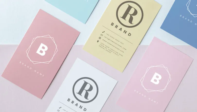 business cards stock photo
