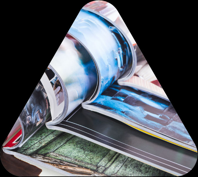 Stack of opened magazines stack of opened magazines