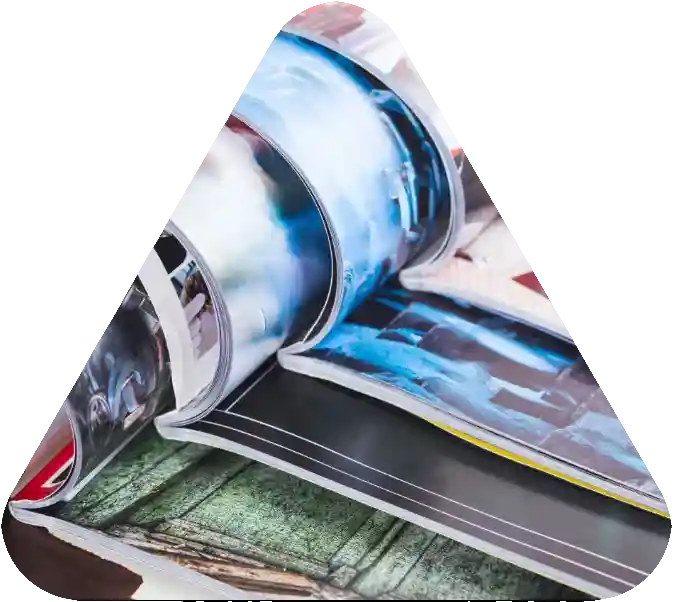 Stack of opened magazines stack of opened magazines